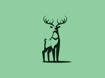 Deer Silhouette adventure animal branding deer design dual meaning graphic design icon illustration logo mark minimalist modern symbol vector wildlife