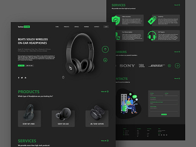 Techno Store Website Mockup Design