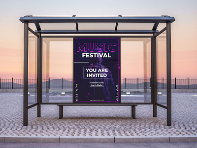 Music Festival Banner Design Concept advertisement banner design branding design illustration illustrator logo poster design ui ux vector