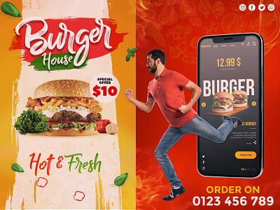 Burger Promotional Banner Design