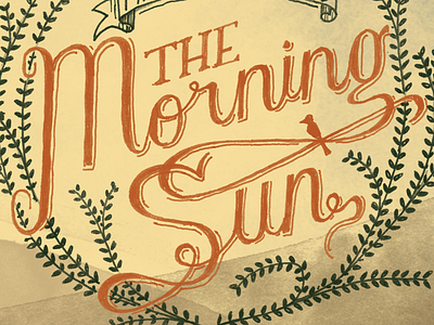 The Morning Sun album hand lettering typography
