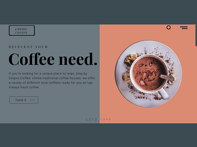 Coffee Cafe Landing Page