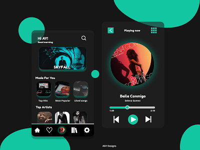 Music app design app color design figma music music app music player music player ui ui ux web design