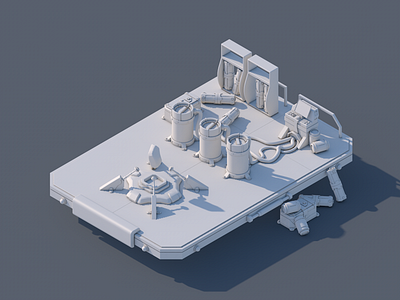 Lab 3d game gameart isometric sci fi