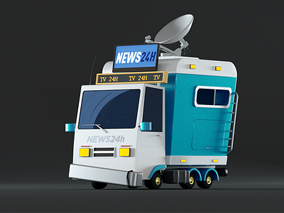 Tv News Truck