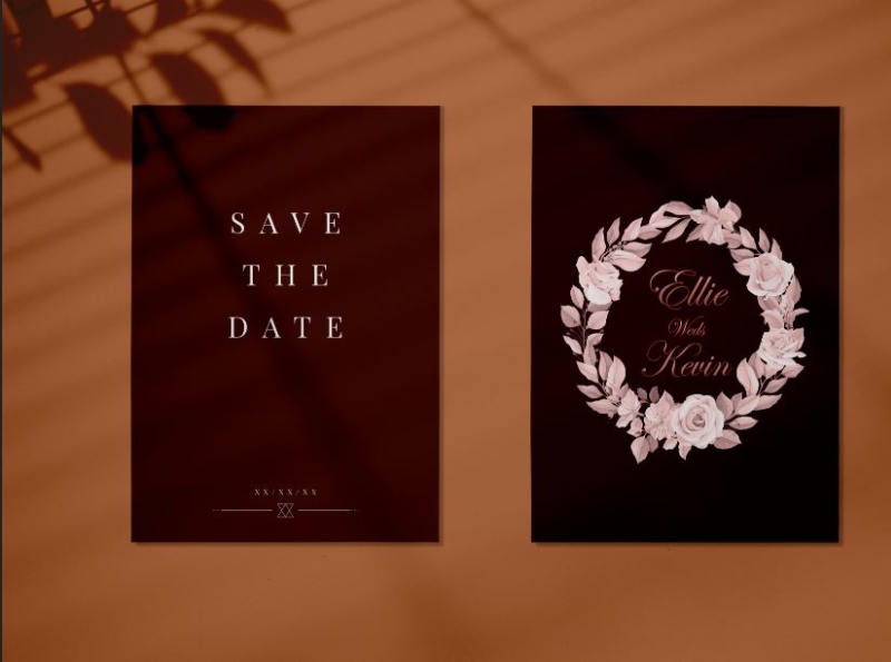 Floral Wedding card design by savera siddiqui on Dribbble