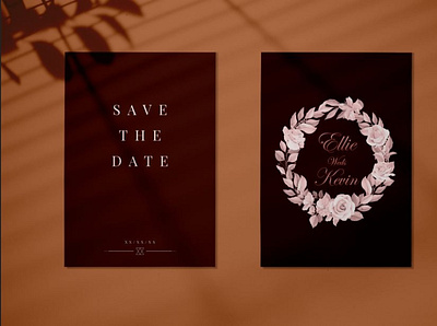 Floral Wedding card design art branding design floral pattern illustration logo typography vector