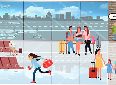 airport illustration adobe illustrator advertising art design icon illustration illustration art illustration design illustrations illustrator vector