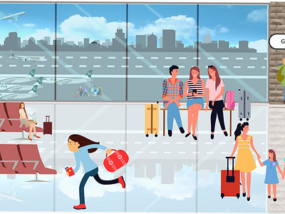 airport illustration