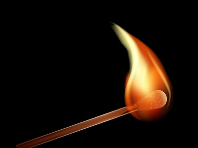 flame match stick