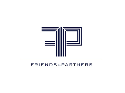 F&P logo with a white background design logo