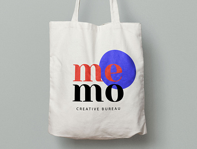 Tote bag for Memo creative bureau with its logo branding design logo merchendise