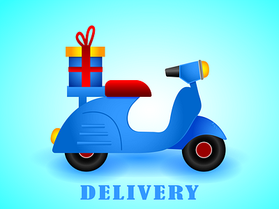 Fast delivery delivery illustration доставка посылок доставка продуктов мотороллер транспорт