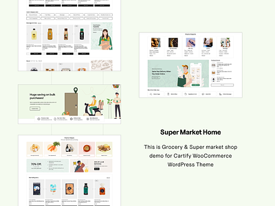 Super Market/Grocery Home - Cartify WooCommerce WordPress Theme banner cards categories clean ecommerce grocery store icon cards minimal modern offers shop super market themeforest web design website wordpress