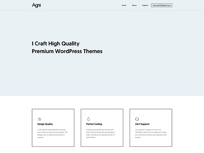 My New Homepage agni clean lite minimal modern portfolio wordpress