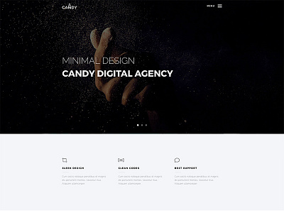 Candy WordPress Theme agency app landing clean multipurpose onepage portfolio web design wordpress