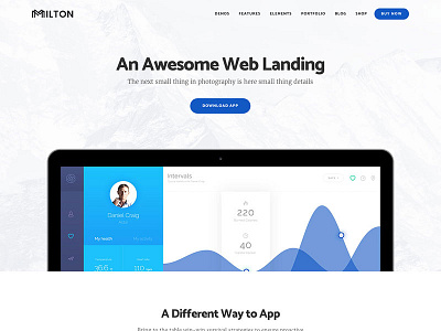 New WordPress theme Promo 2 | Milton