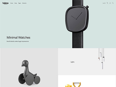 Halena - Minimal & Modern eCommerce WordPress Theme - Homepage ecommerce minimal modern shop themeforest web design website wordpress