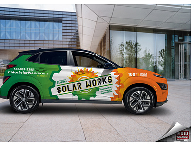 Chico Solar Works branding logo design sacramento sacramento graphic design vehicle wrap design