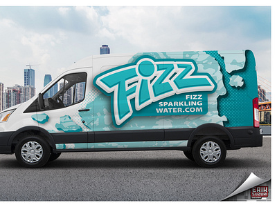 Fizz Sparkling Water branding logo design sacramento sacramento graphic design vehicle wrap design