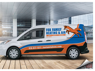 Fox Family Heating & Air branding sacramento sacramento graphic design vehicle wrap design