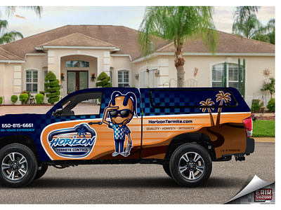 Horizon Termite Control branding logo design sacramento sacramento graphic design vehicle wrap design