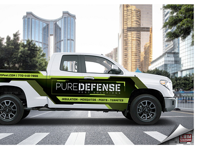 Pure Defense Pest Solutions branding sacramento sacramento graphic design vehicle wrap design