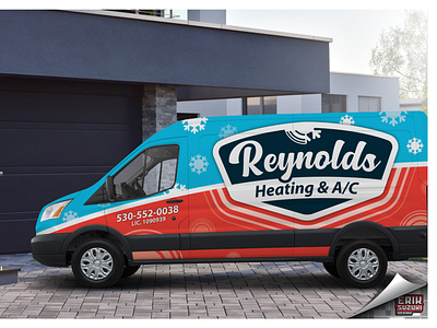 Reynolds Heating & A/C branding logo design sacramento sacramento graphic design vehicle wrap design