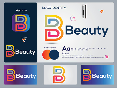 beauty logo branding design| b letter logo mark.