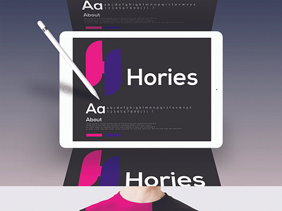 hories modern logo | h letter logo mark