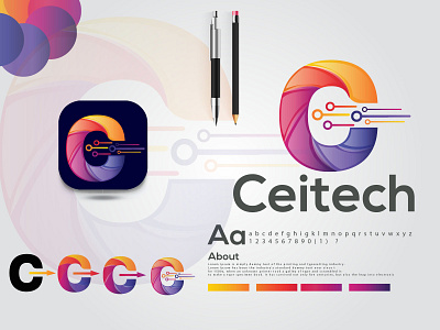 c modern letter logo |
