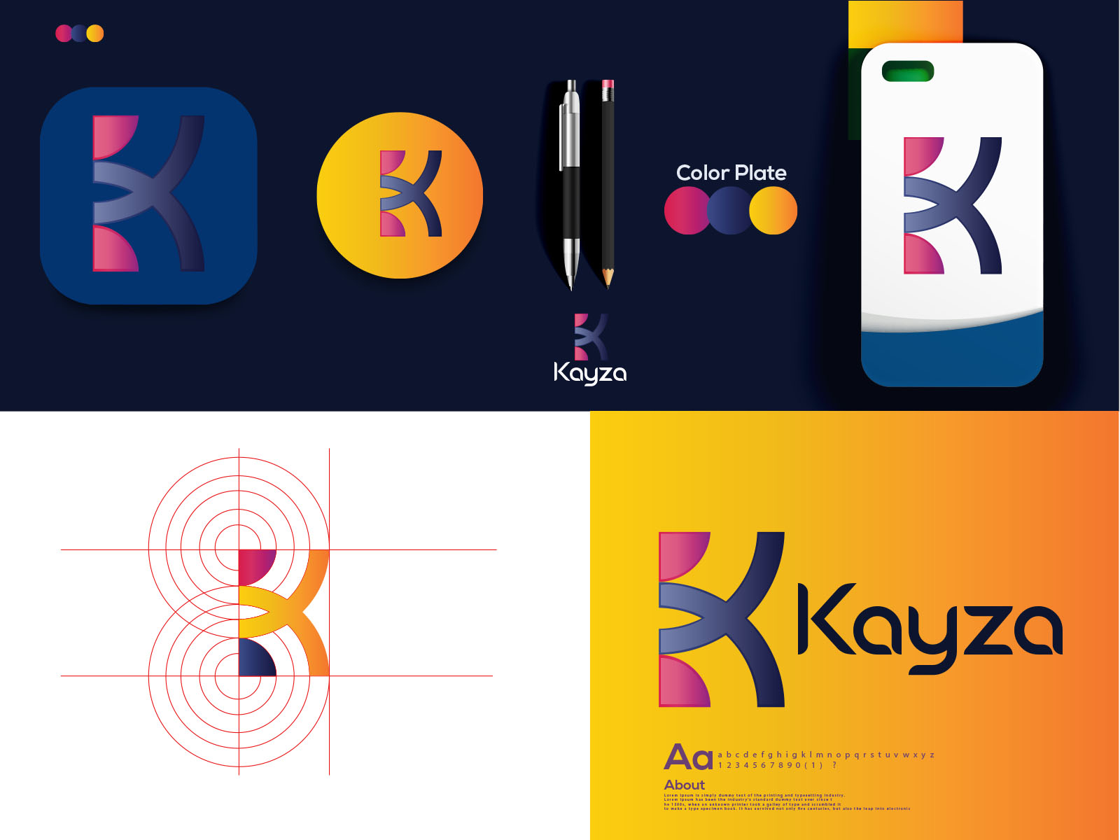 k-modern-letter-logo-kayza-modern-logo-by-freelancer-tanbir-on-dribbble