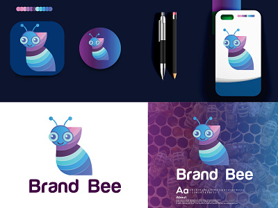 Premium Vector | Bee logo icon illustration | bee modern logo abstract logo bee bee brand bee logo bee modern logo brand identity branding colorful creative logo eye catching gradient logo hira a logo designer logo logo design logo designer logo folio 2021 logo trends 2021 logotype minimal modern logo