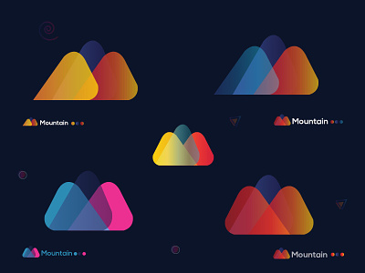 mountain logo | M letter logo Pack -M logo Collection -Modern
