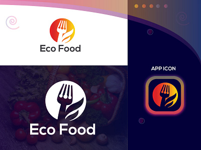 eco food modern logo abstract logo brand identity branding colorful creative logo design eco food eco food modern logo eco logo eye catching food and drink food logo design hira a logo designer logo logo designer logo trends 2021 logos logotype minimal modern logo