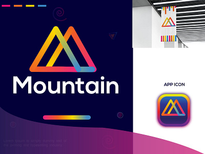 mountian modern logo | mountian logo