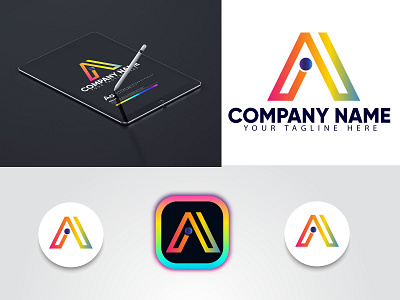 a+i letter logo design | modern logo 3d abstract logo ai logo brand identity branding creative logo design eye catching graphic design logo logo marca minimal modern modern logo