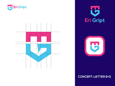 e+ g  letter mark logo | modern logo
