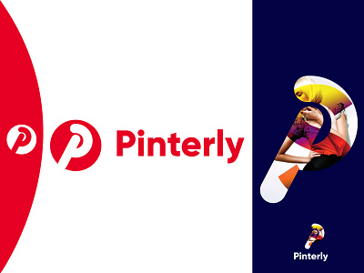 p letter mark logo | modern logo | pinterly