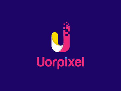 u letter mark logo | modern logo | u letter | pixel logo