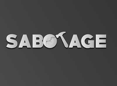 Sabotage design illustration logo sabotage