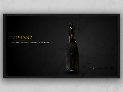 Luvienz black bottle gold luxury product ui web