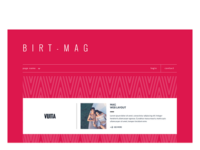 Birt-mag layout mag magazine pink red responsive web
