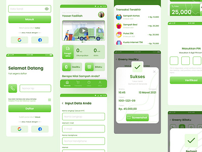 Greeny Redesign App app mobile redesign ui waste