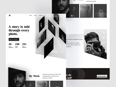 ARON - Photography Portfolio dekstop landing page photography portfolio ui web web design website