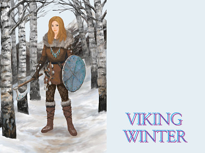 viking 2d illustration procreate viking