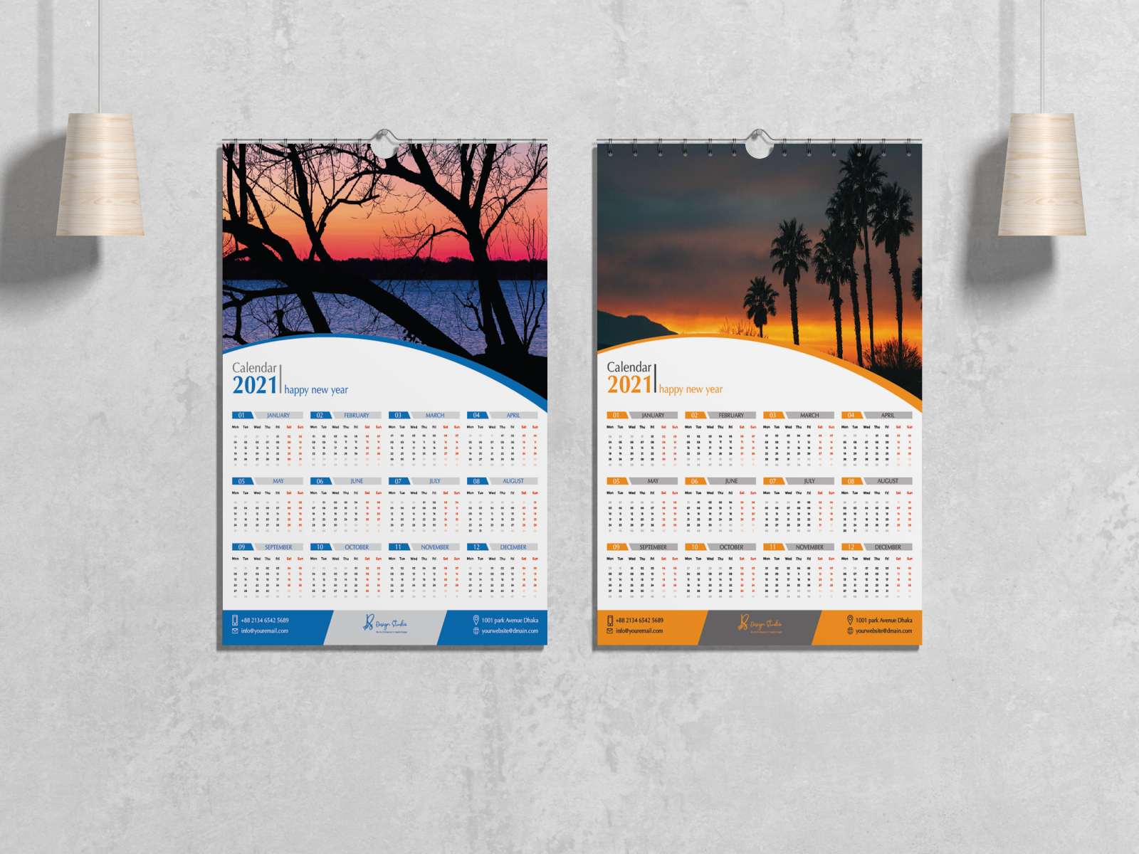 Wall Calendar Design by Khurshed Sumon on Dribbble