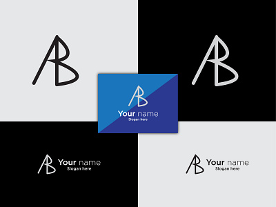 AB Logo version 2 art branding design graphic design illustration illustrator logo minimal typography vector