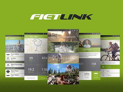 Fietlink - Mobile App android android app cycling design mobile ui ux