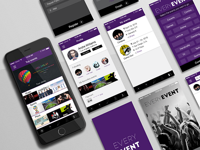 Every Event - Mobile App app application concert design events ios7 tickets ui ux